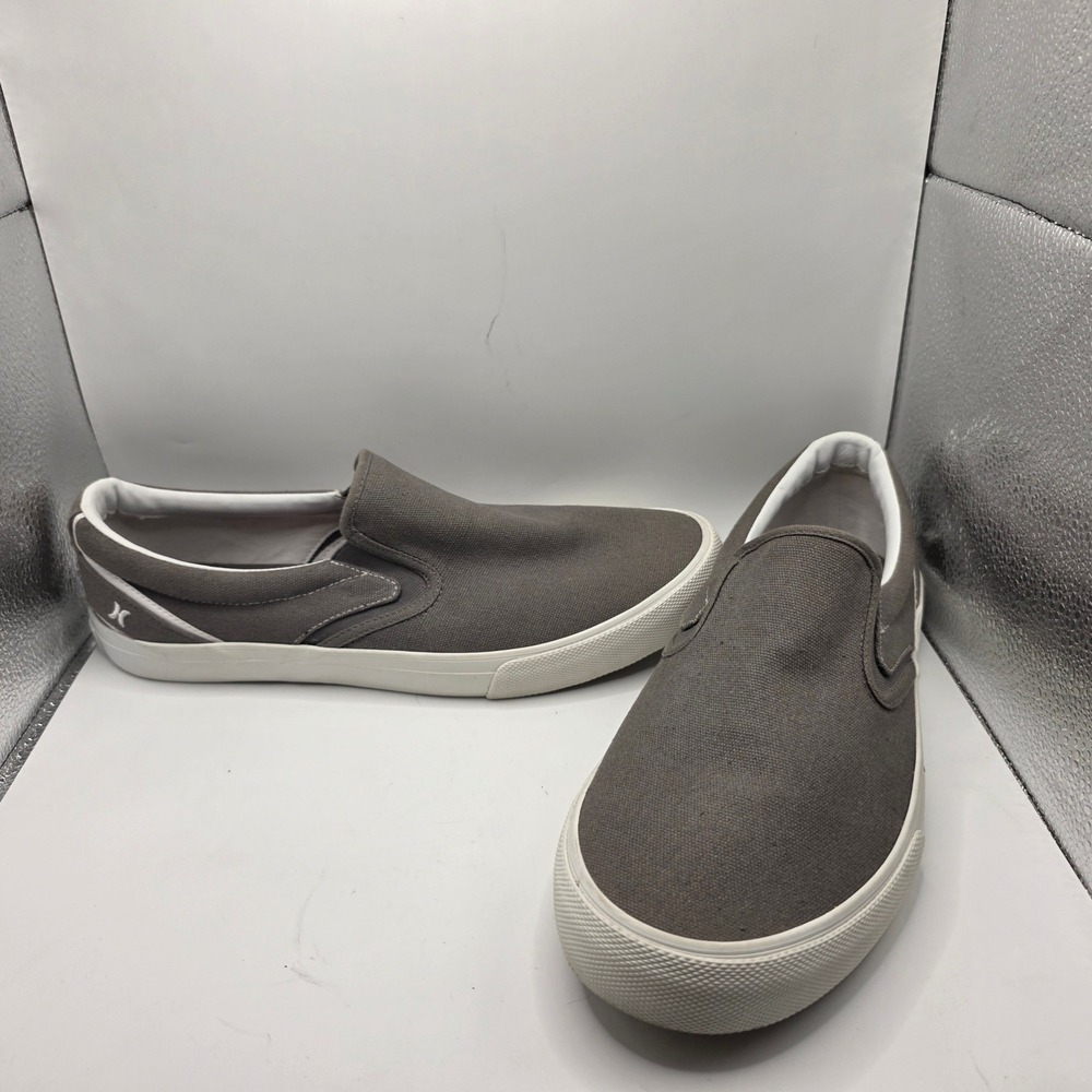 Hurley Kayo Slip Mens Grey Canvas Slip On Sneakers Shoes Size 11 M